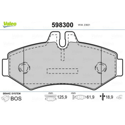stabdžių trinkelių rinkinys, diskinis stabdys
                                VALEO                                       