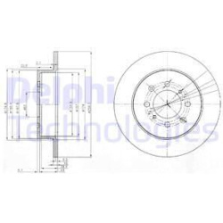 stabdžių diskas (1vnt)
                                DELPHI                                                BG3793, Nenuro