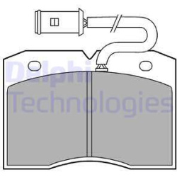 stabdžių trinkelių rinkinys, diskinis stabdys
                                DELPHI                                      