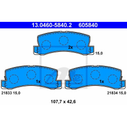stabdžių trinkelių rinkinys, diskinis stabdys
                                ATE                                         