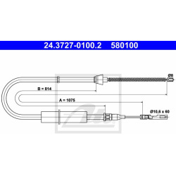 trosas, stovėjimo stabdys
                                ATE                                                24.3727-0100.2,