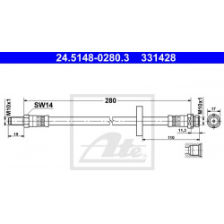 stabdžių žarnelė
                                ATE                                                24.5148-0280.3, ATE, 