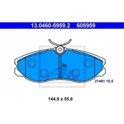 stabdžių trinkelių rinkinys, diskinis stabdys
                                ATE                                         