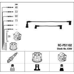 uždegimo laido komplektas
NGK 6309, NGK, 6309
