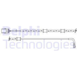 įspėjimo kontaktas, stabdžių trinkelių susidėvėjimas
DELPHI