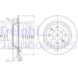 stabdžių diskas (1vnt)
                                DELPHI                                                BG2420, Nenuro