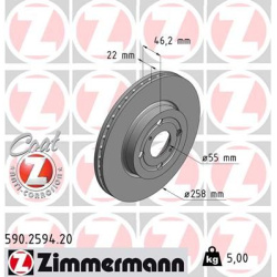 stabdžių diskas (1vnt) COAT Z
                                ZIMMERMANN                                590.2594.20, Nenuro