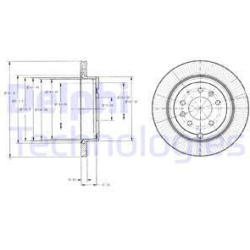 stabdžių diskas (1vnt)
                                DELPHI                                                BG4336, Nenuro