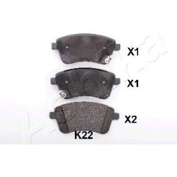 stabdžių trinkelių rinkinys, diskinis stabdys
                                ASHIKA                                      