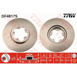 stabdžių diskas (1vnt) TRW SINGLE
                                                DF4817S, TRW, DF4817S, auto detalė