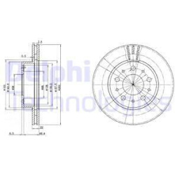 stabdžių diskas (1vnt)
                                DELPHI                                                BG2425C, Nenur