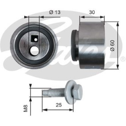 įtempiklio skriemulys, paskirstymo diržas PowerGrip™
                                GATES                               