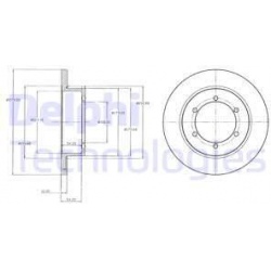 stabdžių diskas (1vnt)
                                DELPHI                                                BG4218, Nenuro