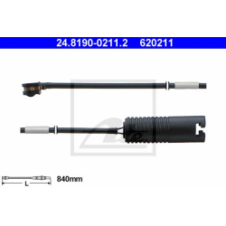 įspėjimo kontaktas, stabdžių trinkelių susidėvėjimas
                                ATE                              
