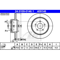 stabdžių diskas (1vnt)
ATE 24.0109-0146.1, A