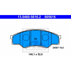 stabdžių trinkelių rinkinys, diskinis stabdys
                                ATE                                         