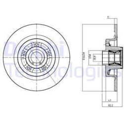 stabdžių diskas (1vnt)
DELPHI BG9023RS, Nenu