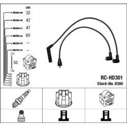 uždegimo laido komplektas
                                NGK                                                8300, NGK, 8300
