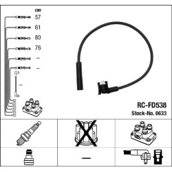 uždegimo laido komplektas
NGK 0633, NGK, 0633
