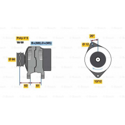 kintamosios srovės generatorius
                                BOSCH                                                0986080