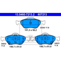 stabdžių trinkelių rinkinys, diskinis stabdys
                                ATE                                         