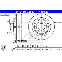 stabdžių diskas (1vnt)
                                ATE                                                24.0110-0383.1, A