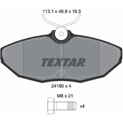 stabdžių trinkelių rinkinys, diskinis stabdys Q+
TEXTAR