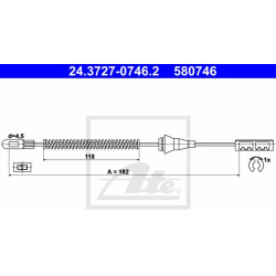trosas, stovėjimo stabdys
                                ATE                                                24.3727-0746.2,