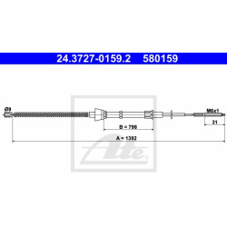 trosas, stovėjimo stabdys
                                ATE                                                24.3727-0159.2,