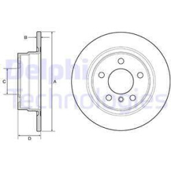 stabdžių diskas (1vnt)
                                DELPHI                                                BG4649C, Nenur