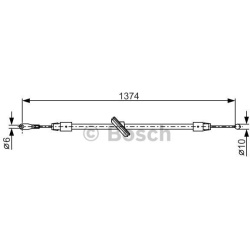 trosas, stovėjimo stabdys
                                BOSCH                                                1 987 482 312