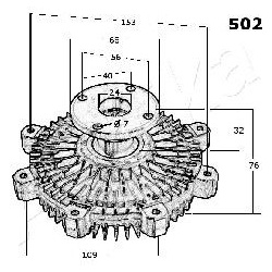 sankaba, radiatoriaus ventiliatorius
                                ASHIKA                                36-05-502, ASHIKA,