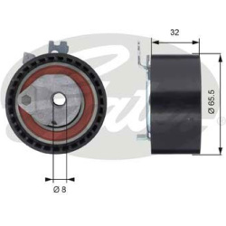 įtempiklio skriemulys, paskirstymo diržas PowerGrip™
                                GATES                               