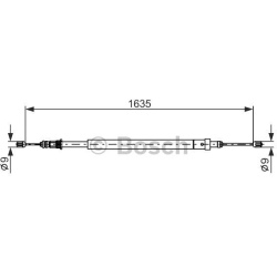 trosas, stovėjimo stabdys
                                BOSCH                                                1 987 477 582