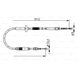 Trosas, stovėjimo stabdys
                                BOSCH                                                1 987 477 659