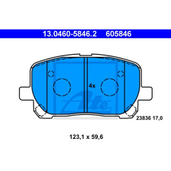 stabdžių trinkelių rinkinys, diskinis stabdys
                                ATE                                         