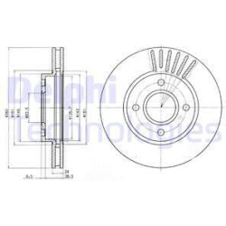 stabdžių diskas (1vnt)
                                DELPHI                                                BG2699, Nenuro
