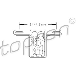 laikiklis, išmetimo sistema
                                TOPRAN                                                104 401, N