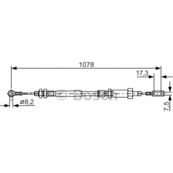 trosas, stovėjimo stabdys
                                BOSCH                                1 987 482 002, BOSCH, 1987482
