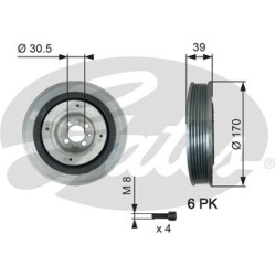skriemulys, alkūninis velenas DriveAlign™
                                GATES                                TVD1013A, G