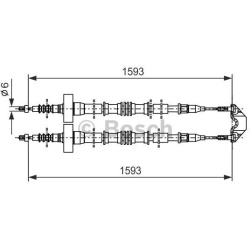 trosas, stovėjimo stabdys
                                BOSCH                                                1 987 477 527