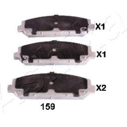 stabdžių trinkelių rinkinys, diskinis stabdys
                                ASHIKA                                      