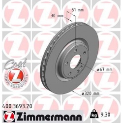 stabdžių diskas (1vnt) COAT Z
                                ZIMMERMANN                                400.3693.20, Nenuro