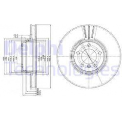 stabdžių diskas (1vnt)
                                DELPHI                                                BG9212, Nenuro
