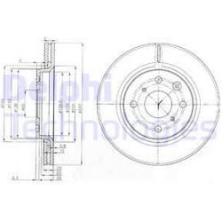 stabdžių diskas (1vnt)
                                DELPHI                                                BG3976C, Nenur
