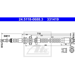 stabdžių žarnelė
                                ATE                                                24.5118-0688.3, ATE, 