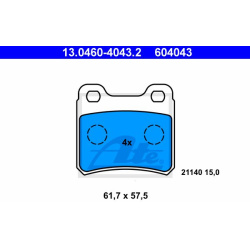 stabdžių trinkelių rinkinys, diskinis stabdys
                                ATE                                         