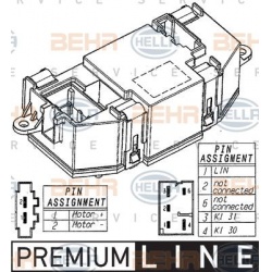 reguliatorius, keleivio pusės ventiliatorius
                                HELLA                                          