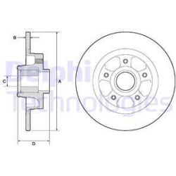stabdžių diskas (1vnt)
                                DELPHI                                                BG9132RS, Nenu