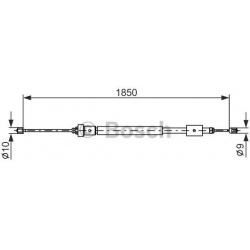 trosas, stovėjimo stabdys
                                BOSCH                                                1 987 477 595